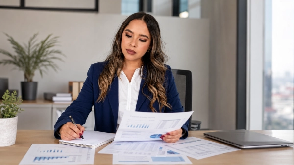 Especialista de RH Partner 360 analizando reportes e indicadores para optimizar la gestión del talento de una organización.
